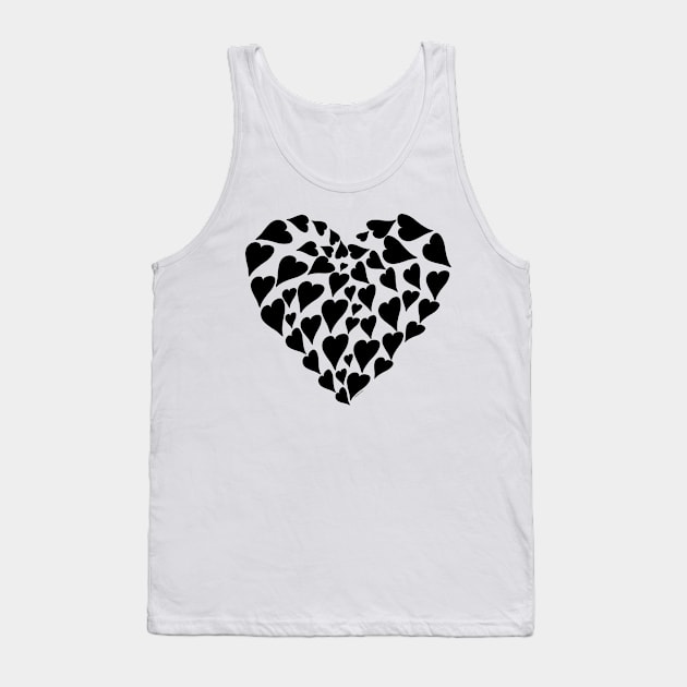 Modern Flowing Hearts in Heart Design Tank Top by DoubleBrush